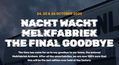 Bus naar Nachtwacht Melkfabriek The Final Goodbye vrijdag 2025