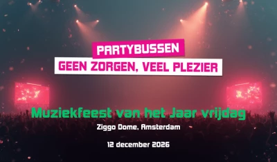 Bus naar Muziekfeest van het jaar zaterdag 2026